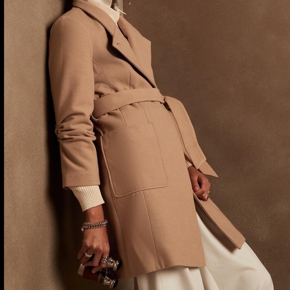 NWT! Banana Republic Factory Long City Coat - Picture 2 of 7